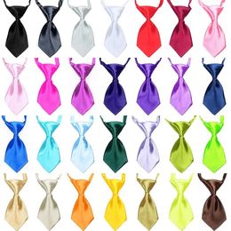 Wholesale 50/100/300 Dog Cat Transer Adjustable Dog Cat Pet Cloth Adorable Grooming Tie Necktie 28 Pure Colours Grooming Bow Tie 201104