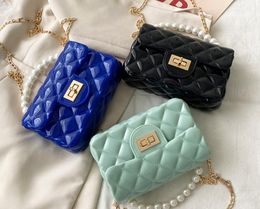 Summer Candy Messenger Beading Handbags Shoulder Crossbody Bag Ladies Wallet Colourful Rainbow Jelly Purses For Women