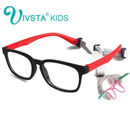 Sunglasses Frames Wholesale- IVSTA With Strap 46-16 Kids Glasses For Children Eyeglasses Flexible TR90 Silicone Girls Optical Boys Soft OP81
