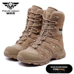 JZB High Quality Men Military Special Force Tactical Desert Combat Ankle Botas Army Work Safety Shoes Leather Snow Boots Y200915