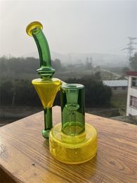 Glass hookah Colour oil drilling rig smoking pipe, 14mm joint factory direct price concessions