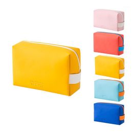 Cosmetic Bags & Cases Cute Candy Color Bag Female Portable Waterproof PU Storage Wash Travel Makeup Toiletry Organizer Pouch Accessories1