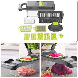 Multifunction Vegetable Fruit Cutter Grater Mandoline Slicer Peeler Kitchen Basket Drain Tool Accessories Potato Carrot Cheese 201201