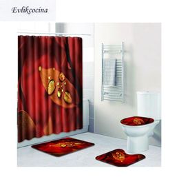2pcsCoral Shower Mat Floor Rug Carpet Bath Pedestal Bathroom Toilet Non slip LD