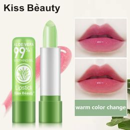 3.5g Matte Lipstick Aloe Vera Plant Lip Balm Colour Changing Lipstick Moisturiser Long Lasting Makeup