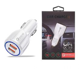 New Quick Charger Adapter QC3.0 Dual Car-Charger Fast Charging 5V 3.1A CarAdapter for iPhone Huawei Samsung XiaoMi Universal Phones