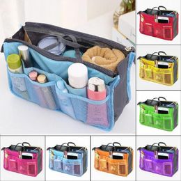 Cosmetic Bags Portable Toiletry Make Up Makeup Organizer Bag in Bags Double Zipper Storage Bags Travel Pockets Totes 14 Colors HHB3445