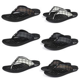 Luxury designer slippers Mayari Arizona Grid pattern Men Black White Brown sandals Genuine Leather casual shoes massage bottom Beach flip flops