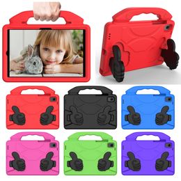 Lightweight Thumb EVA Foam Kids Friendly Cases With Handle Stand Shockproof Bags For iPad Mini 5 6 Pro Air 4 10.9 11 10.2 10.5 9.7 Samsung Tab A7 Lite S7 A8 10.5 2021 T290 T500
