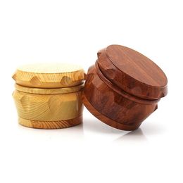 Smoking Grinder Wooden Grain Resin Herb Grinders 4 Layers Tobacco Grinder Spice Crusher Hand Muller Mill Smoking Accessories YG1006