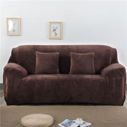 Thicken Plush Elastic Sofa Covers for Living Room Universal All-inclusive Sectional Couch Cover Sofa Cover 1/2/3/4 seater LJ201216