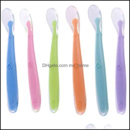 Cups, Dishes & Utensils Baby Feeding Baby, Kids Maternity Soft Sile Spoon Candy Color Temperature Sensing Children Food Spoons Feeder Flatwa