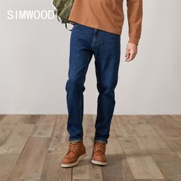 Spring Winter Comfortable Tapered Jeans Men Solid Ankle-Length Denim Trousers Plus Size Brand Clothing SK13081 220311