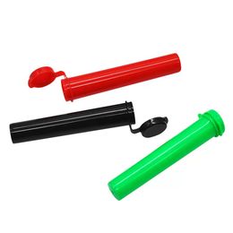 94MM Acrylic Smoking Plastic Tubes Doob Vial Waterproof Airtight Smell Proof Odour Sealing Herb Container Storage Case Rolling Paper