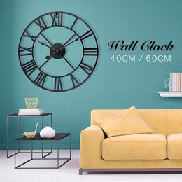40/60cm New Fashion Modern Round Metal Wall Clock Soldering Process Very Durable For Study Room Offices Living Rooms Cafes Etc Y200407