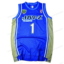 Custom The Blueprint #1 Hov Basketball Jersey Men's Stitched Blue Any Size 2XS-5XL Name Or Number Top Quality