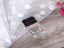 500pcs/lot Fast Shipping Refillable Square Bottle with A Cover Car Ornaments Perfume Glass Empty