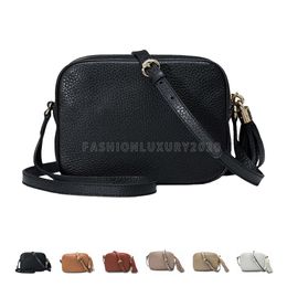 Women Leather Soho Bag Disco Shoulder Bag Crossbody Fringed Messenger Bag Purse Lady Handbags 21cm