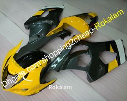 Motorcycle Cowling For Suzuki 2003 2004 GSXR1000 GSX-R1000 K3 03 04 GSXR 1000 Yellow Black Fairing Kit (Injection molding)