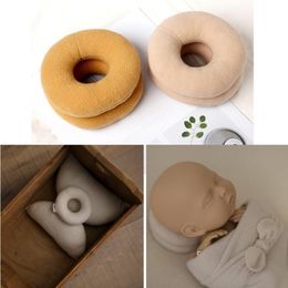 Newborn Photography Props Posing Support Pillow Baby Boy Girl Photo Shoot Studio Round Donut Head Poser Props LJ201014