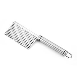Stainless Steel Crinkle Cutting Tool Kitchen Knives French Fry Slicer Blade Vegetable Salad Chopps Knife for chopping veggies, cutter fruit, potato