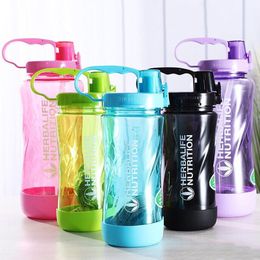 High Quality 1000ML/2000ML 7 Colour Herbalife 24 hour Nutrition silicone seat Sports Straw type Water Bottle with Rope Y200330