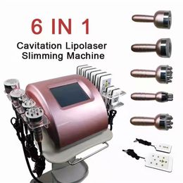 RF Equipment Diode Lipolaser Ultrasonic Cavitation 6 In 1 Slimming Machine 8 Pads Burning Fat Lipo Laser Body Vacuum Radio Frequency Salon S