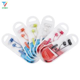 Wholesale Normal earphones Headsets With MIC Stereo Sport Noise Isolating 3.5mm In-Ear Wired Earphone For Smartphones 10pcs