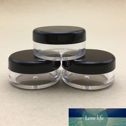 (100 Pieces/lot) 5g Jar Empty Black Cream Jar 5ml Plastic Loose Powder Eyeshadow Blusher Case