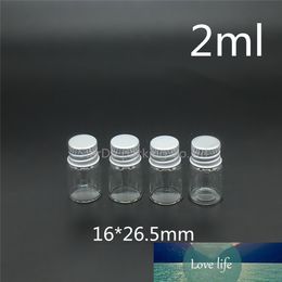 Free Shipping 500pcs/lot High Quality 2ml Mini Clear Glass Bottle Empty Protable Sample Vial Refillable Essential Oil Jar
