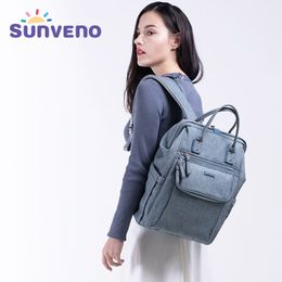 Sunveno New Diaper Bag Backpack Large Capacity Waterproof Nappy Bag Kits Mummy Maternity Travel Backpack Nursing Handbag LJ201013