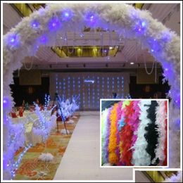 gold graduation ring UK - Wedding Decorations Party Supplies Events Wholesale Feather 2M Long Boa Fluffy Craft Costume Plume Centerpiece For Decoration Drop Deliv