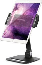 Aluminum iPad Stand for Desk, 360° Swivel Adjustable Tablet Stand Holder for 4-13" iPad Pro 12.9 11, iPad Air 4 3 2