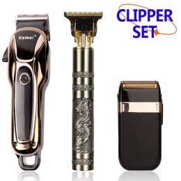 LCD Electric clipper set Trimmer USB Hair Clipper Rechargeable Shaver Beard Machine chargeable For Men Cut barber cutting m 220106