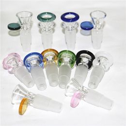 14mm&18mm 2 in 1 Male Glass Bowls For Tobacco Bong hookah Bowl Piece Water Bongs Dab Oil Rigs Smoking Pipes
