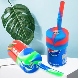 Multifunctional new design Colourful manufacturer China custom logo tobacco silicone water hand weeding pipe bong bowl glass for smoking kit