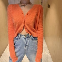 5 Colours korean style thin V neck knitted sweaters cardigan womens sun protection long sleeve tops womens (R88887) 201109