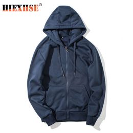 Warm Fleece Hoodies Men Sweatshirts New Spring Autumn Solid Black Colour Hip Hop Streetwear Hoody Man's Clothing SZIE M-3XL 201027