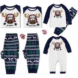 Family Matching Clothes Christmas Pajamas Set Cute Cartoon Pattern Adult Women Kids Baby Family Clothing Mom Dad and me Outfits LJ201111