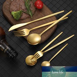 Stainless Steel Cutlery and Spoon Set Web Celebrity Gold Portuguese Cutlery Western Steak Knife Dessert Spoon Coffee Spoon