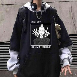 2021 Anime Tokyo Revengers Hoodies Harajuku Hanma Shuji Hip Hop Pullover Sweatshirt Men Homme H1227