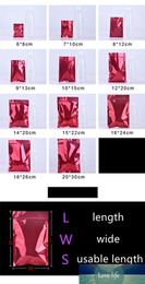 1000Pcs Smooth Red Aluminum Foil Reclosable Packing Pouches Zip Lock Heat Sealing Snacks Beans Crafts Storage Bag