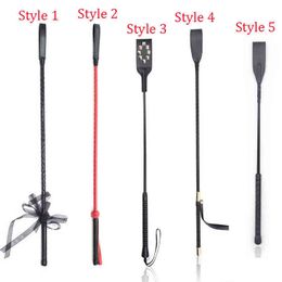 Nxy Sex Adult Toy Bdsm Bondage Restraints Pu Leather Delicate Whips Fetish Horse Crop Whip Spanking Paddle Flogger Flirt Toys for Couple 1225