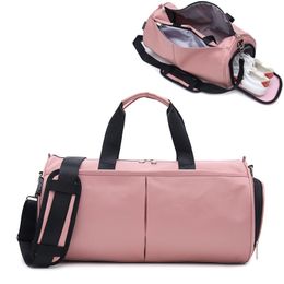 Crocosport Woman Gym Yoga Bags Women Fitness Sports Black Bag Customised Portable Travel Training Bag With Shoes Compartment Q0115