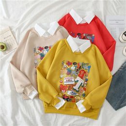 kawaii harajuku oversize hoodies winter clothes streetwear women korean style long sleeve clothes women Casual Pullovers tops 201211