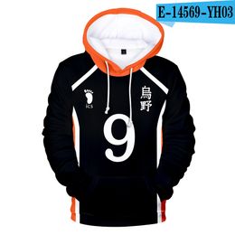 Personality Harajuku Hooded Sweatshirt Boys Haikyuu!! Fashion 3D Adult Kids Pullovers Casual Hoodies Sweatshirts High Quality 371