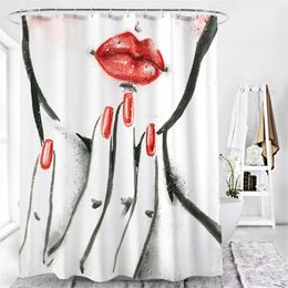 10 Styles 180*180cm Polyester Waterproof 3D Printed Shower Curtain Mildew Resistant Bath Curtain Home Bathroom Decor
