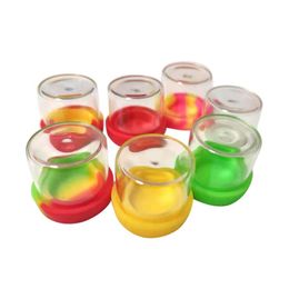 2022 New Silicone Wax Dab Container 6 Ml Glass Jar Dab Dry Herb Concentrate Container Glass Bottle