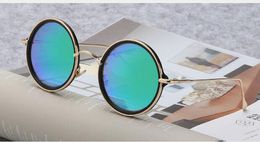 2021 Woman Round Sunglasses Fashion Colourful Sunglasses Men Driving Shades Male Retro Sun Glasses women metal round sun glasses