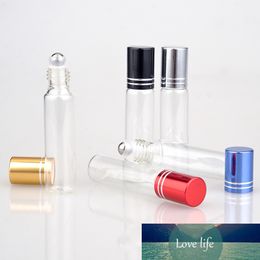 100X10ML Clear Glass Essential Oil Roller Bottles with Glass Roller Balls Aromatherapy Perfumes Lip Balms Glass Roll On Bottle